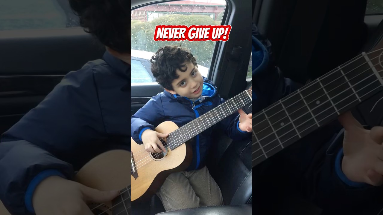 Kids that NEVER give up! #shorts #guitar
