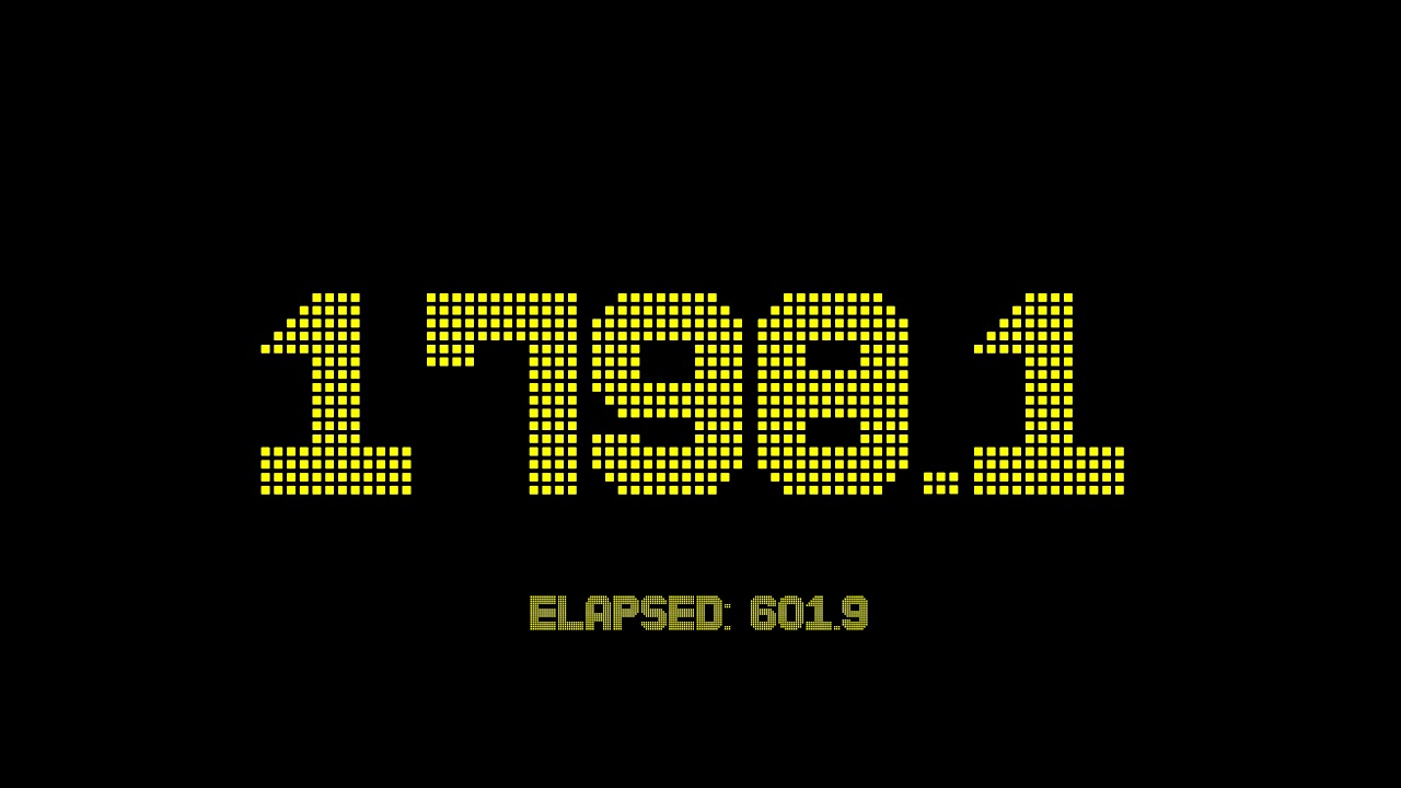 2400 seconds countdown timer with 1 fractional digits accuracy