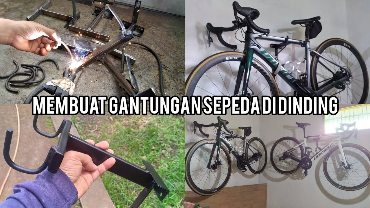 tutorial membuat gantungan sepeda di dinding/make a bicycle hanger on the wall