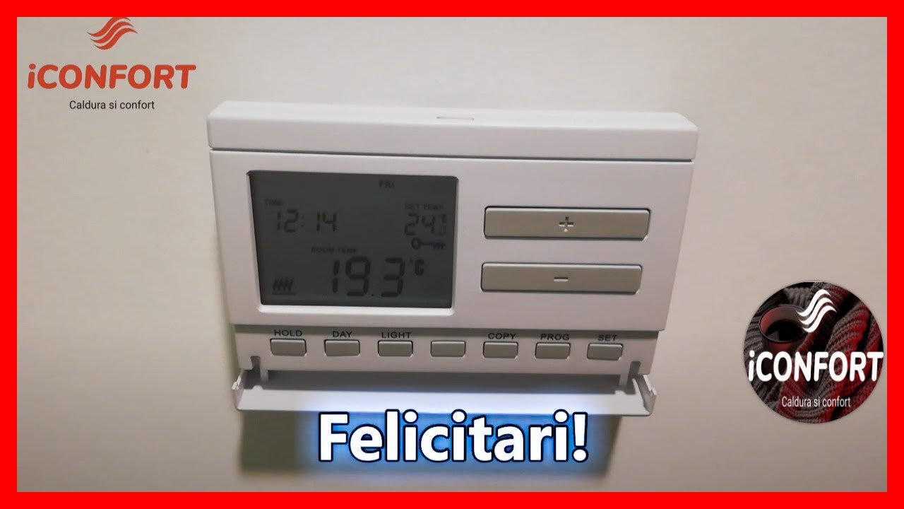 TERMOSTAT Q7 - schimbarea bateriilor in pasi simpli #iCONFORT