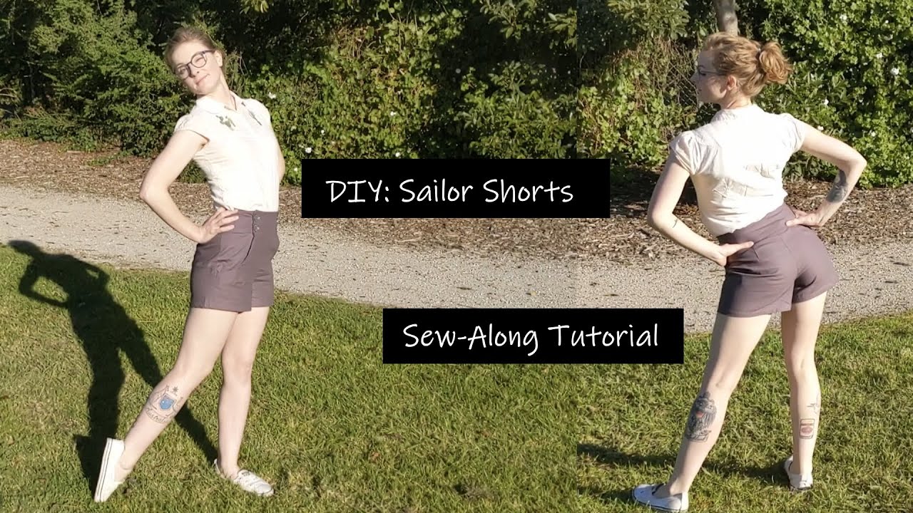 High-Waist Sailor Shorts Tutorial