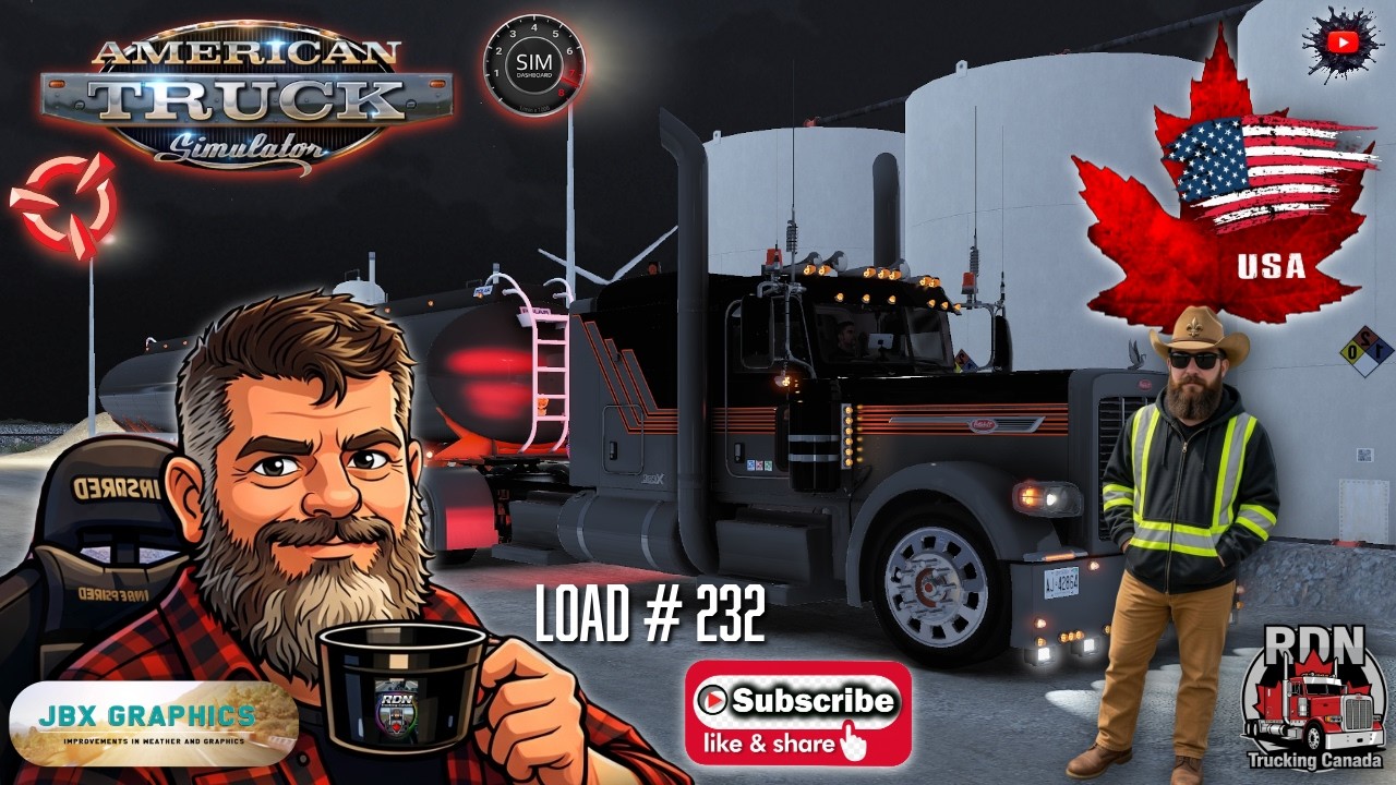 American Truck Simulator RDN Trucking Canada Корпус-Кристи, Техас — Лейк-Чарльз, Луизиана. Груз №...