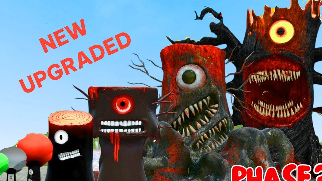 NEW UPGRADED EVOLUTION OF ALL PHASES OF HORROR GRAY SPRUNKI BLACK TREE In Garry's Mod