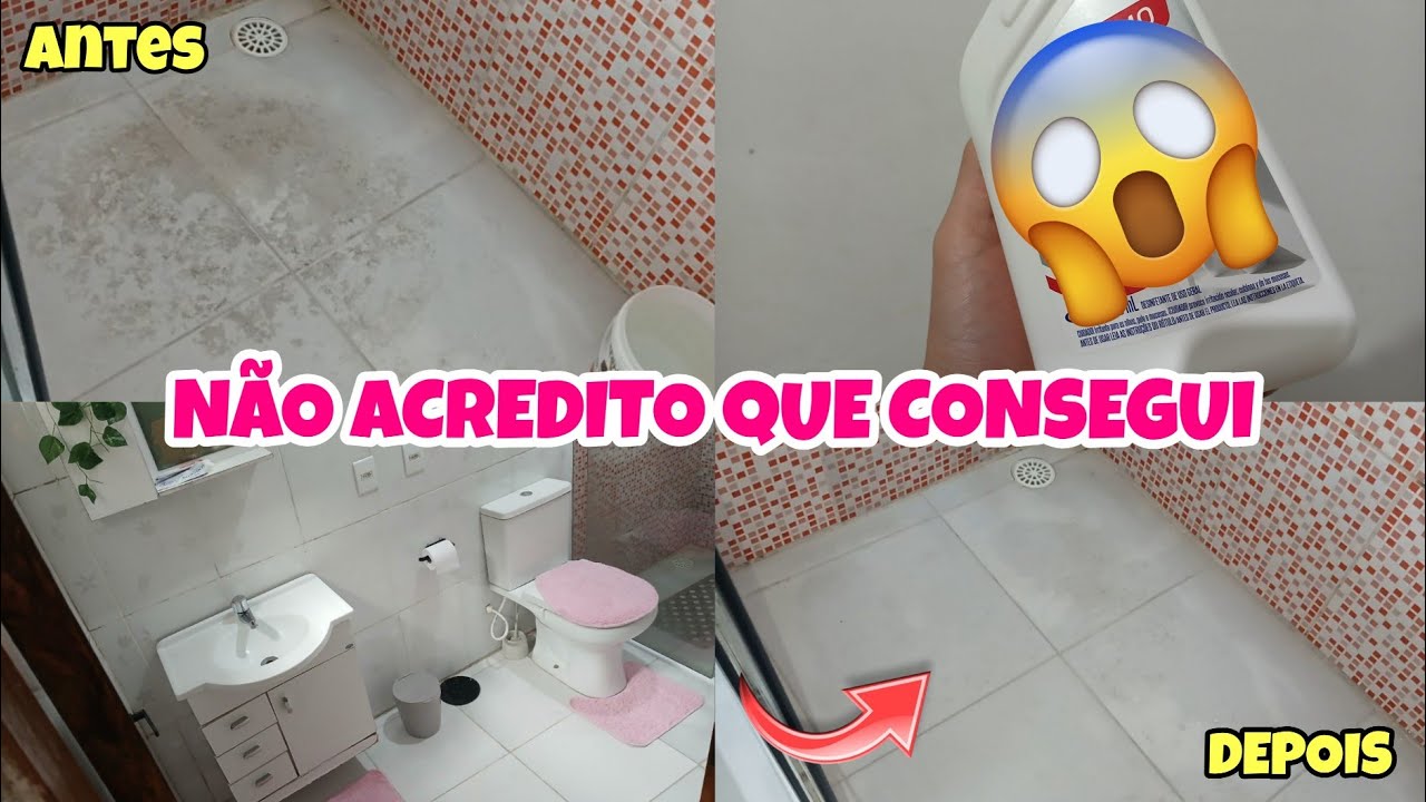 COMO TIRAR CROSTA DO CHÃO DO BANHEIRO COM 1 PRODUTO APENAS| Faxina