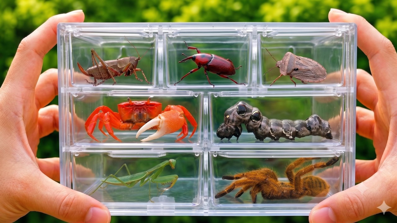 I Caught Some of the Weirdest Creatures! 🤯,cage, spider, praying mantis