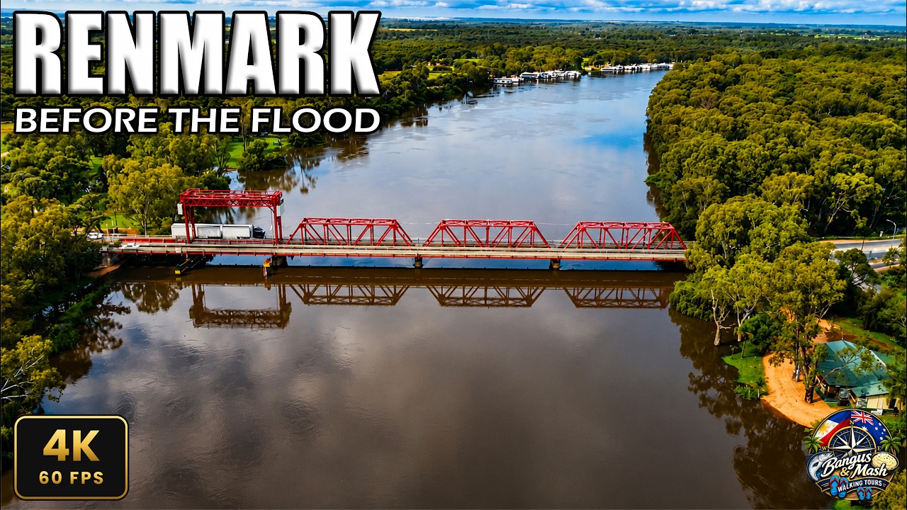 Renmark SA, Murray River, Walking Tour [4k-60fps] | River Levels 🇦🇺 🦘