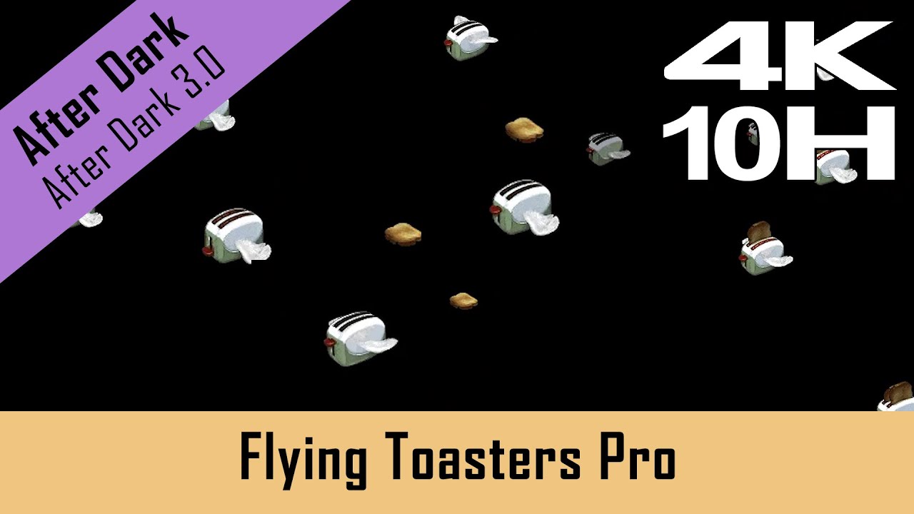 After Dark Screensaver - Flying Toasters Pro 1994 - 10 HOURS (4K)