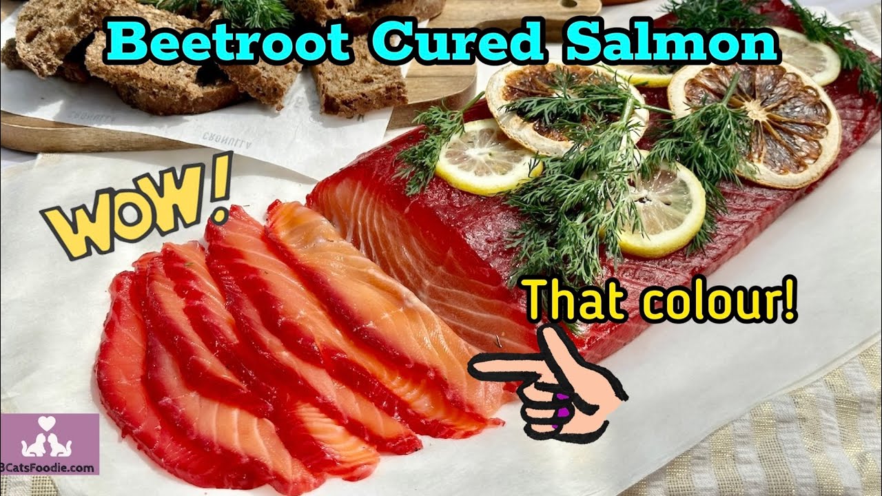 Beetroot Cured Salmon (beautiful gravlax)