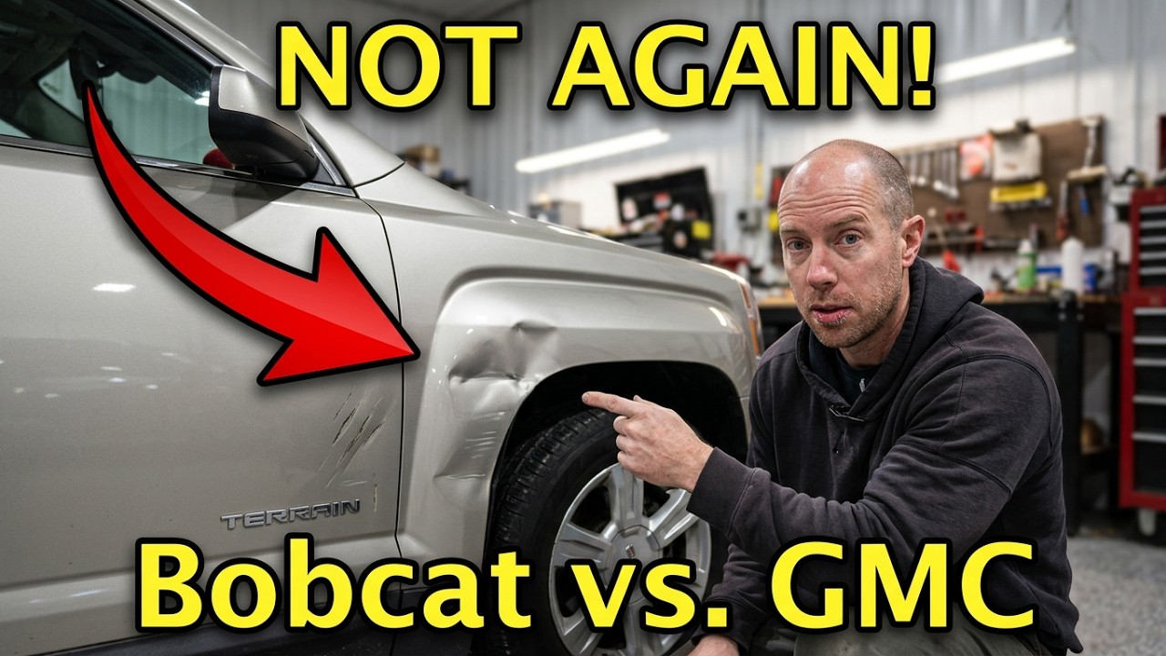 Восстановленный GMC Terrain снова в мастерской после столкновения с Bobcat. День 3: ремонт и восс...