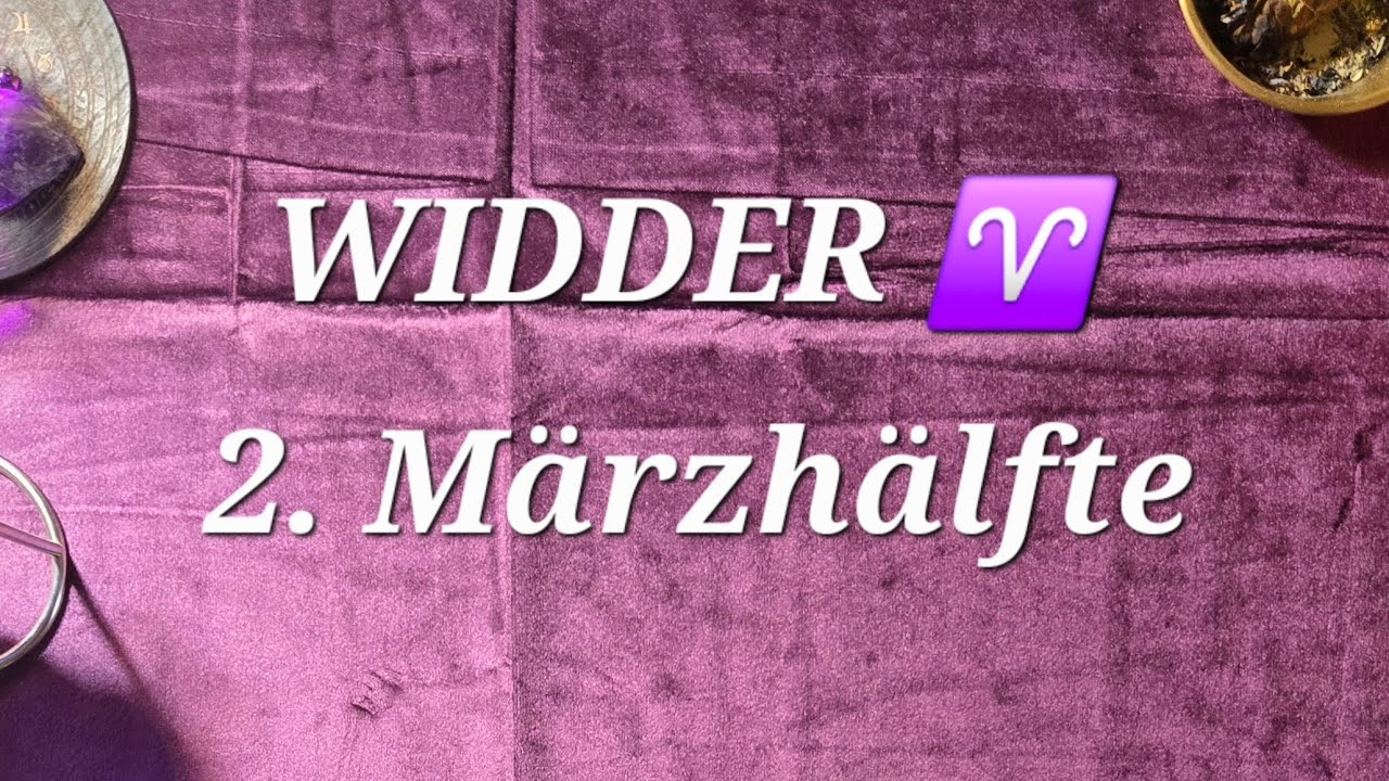 WIDDER ♈️ Du siehst es noch nicht, aber alles ist möglich!