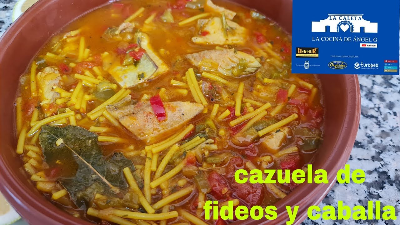 cazuela de fideos con caballa