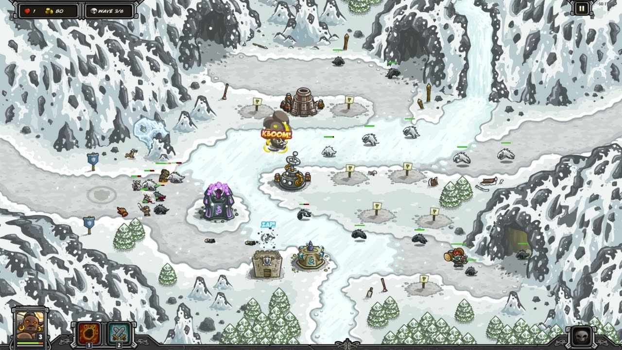 Kingdom Rush - Glacial Heights - Veteran - Heroic Challenge