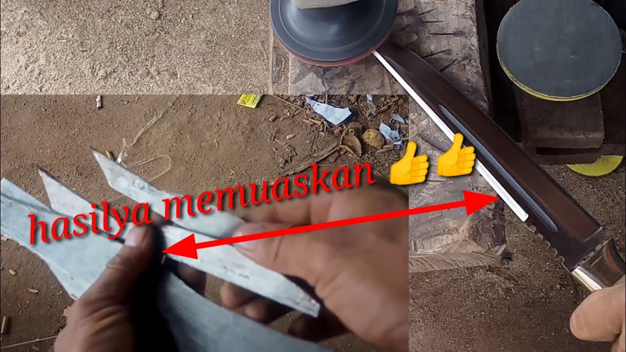 tutorial ful membuat pisau kelas terbaik/make cool and beautiful knives with just simple tools