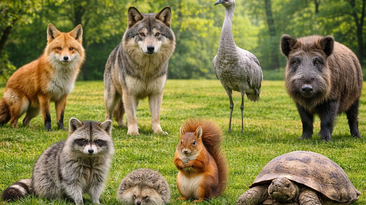 Cute Animal Sounds in Real Life | Rabbit, Cat, Dog, Chick, Goat, Turtle – Familiar Animal Collection