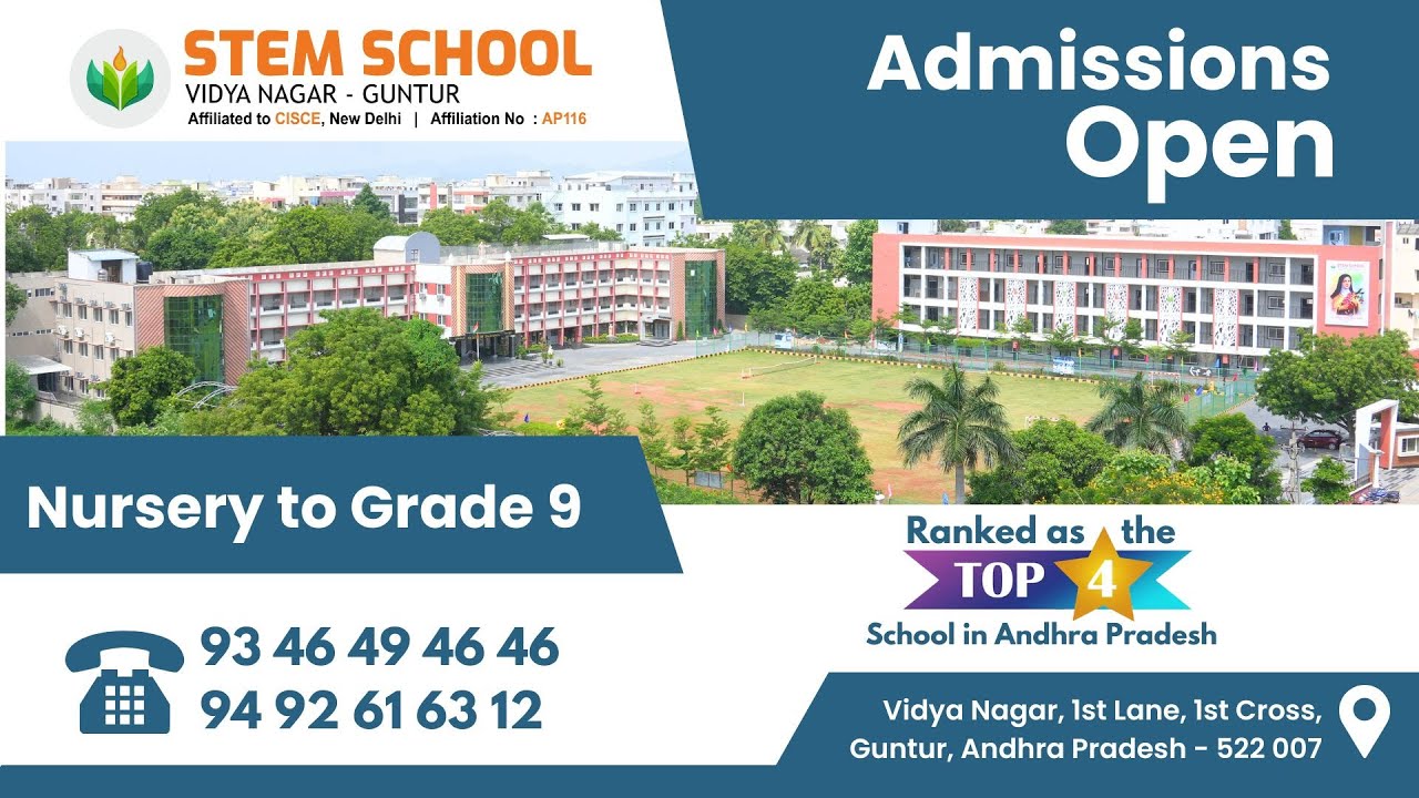 Admissions Open 2025-26 | STEM School, Guntur