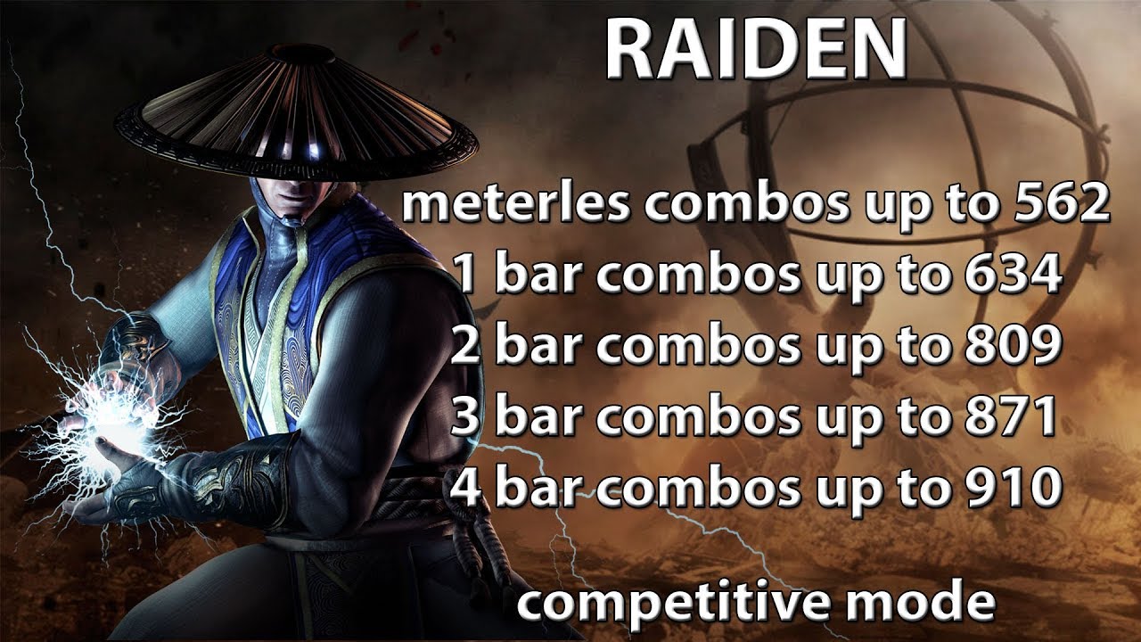 Injustice 2: Raiden combo guide. Beginner/advanced. Damage up to 910. Competitive mode.