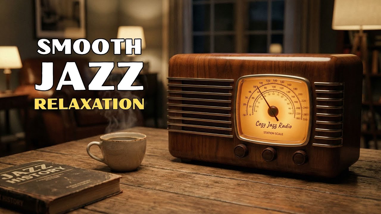 90s Smooth Jazz & Vintage Radio | Warm Coffee, Cold Nights