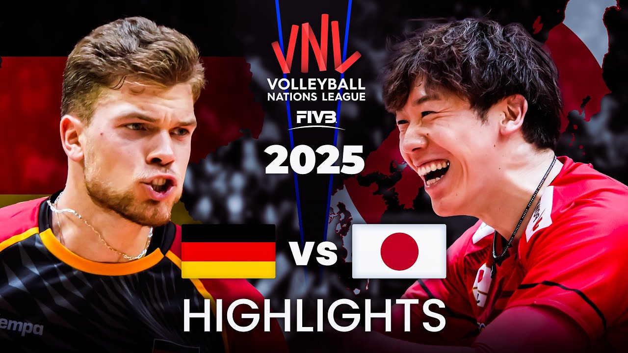 JAPAN 🇯🇵 vs GERMANY 🇩🇪 | HIGHLIGHTS | Men's VNL 2025