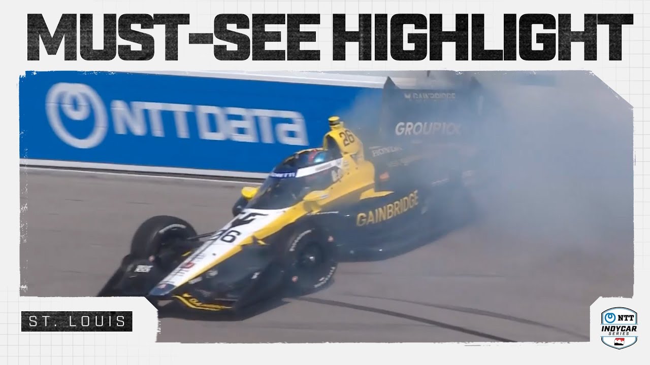 Colton Herta wrecks in qualifying at World Wide Technology Raceway | INDYCAR