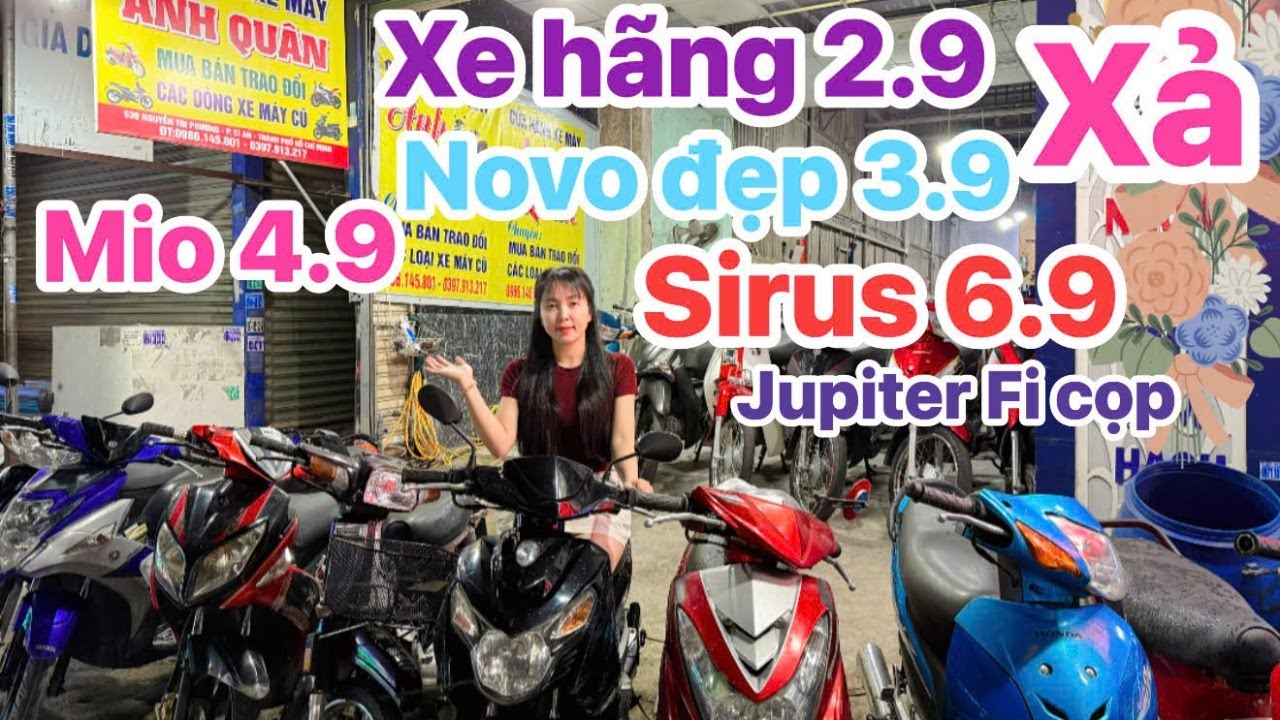 20/01 Xả hết 2.9tr xe hãng,Sirus 6.9,wave 4.9, Novo từ 2.9,Luvias 6.5, Fu1 siêu cọp 11.9 ký giấy