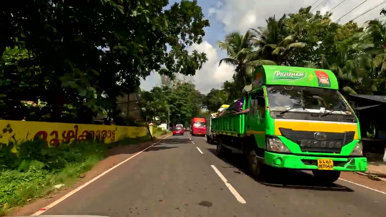 Journey Through Tranquil Villages and Bustling Towns in Kerala, India | 🌅 [ 4K ] - 60 FPS | Roads 4K