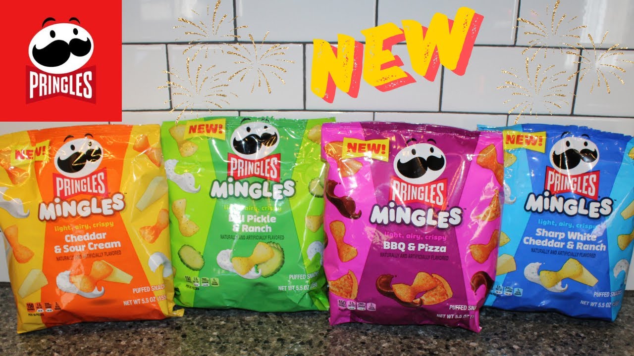 Pringles Mingles Cheddar & Sour Cream, Dill Pickle & Ranch, BBQ & Pizza, Sharp White Cheddar & Ranch