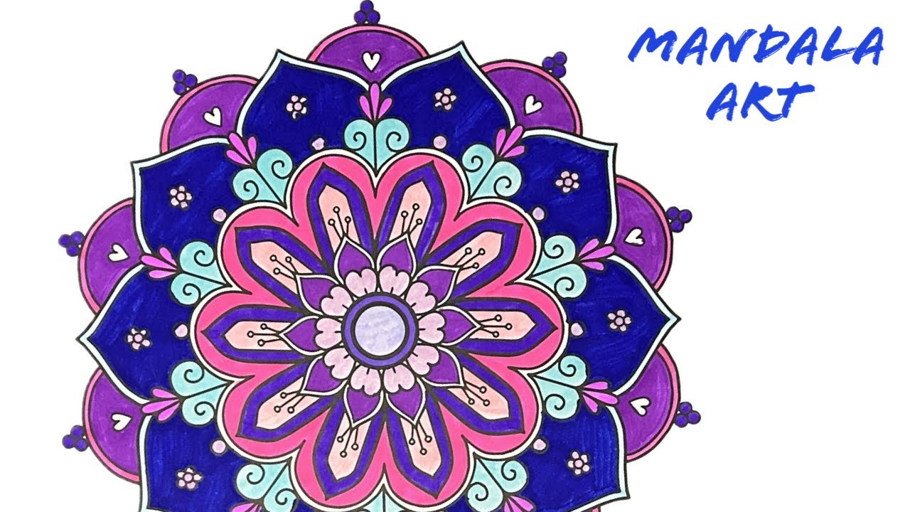 Calming Mandala Art |Relax & Color #coloring #MandalaArt #arttherapy #meditation ​⁠@Colouringjoy