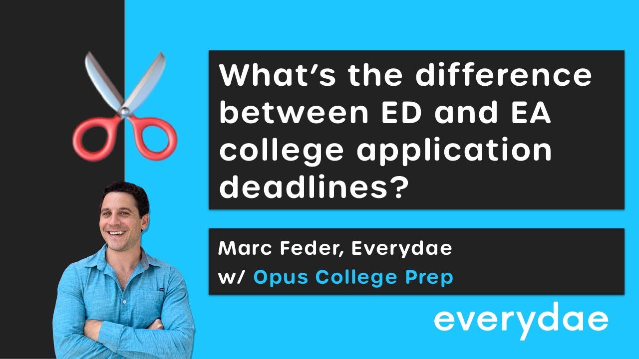 What's the difference between Early Decision and Early Action deadlines? (CLIP)