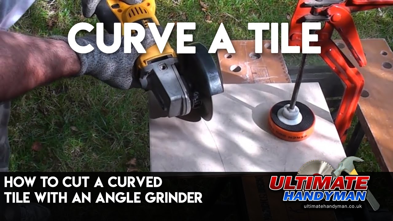 How to cut a curved tile with an angle grinder