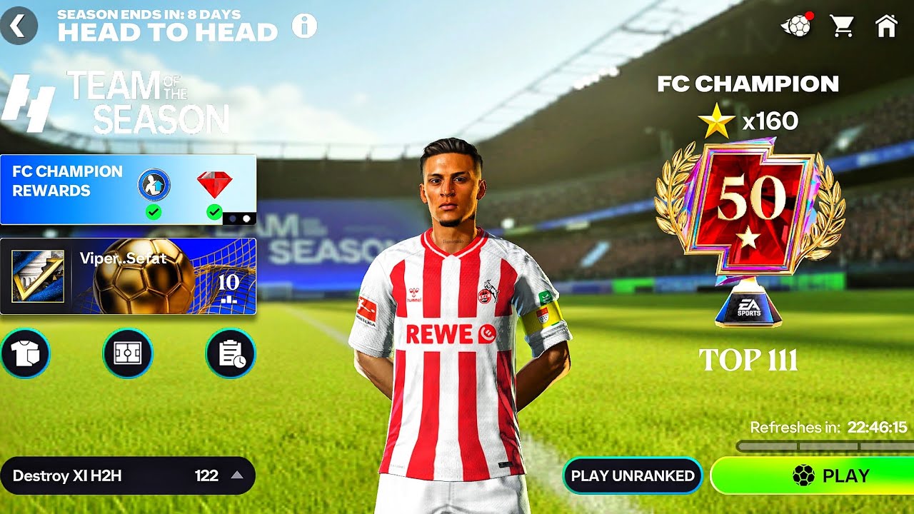 Геймплей Fc Mobile Head To Head🥶Гринд до 165⭐️