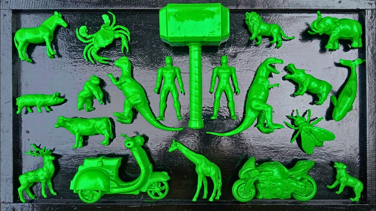 Membersihkan Hewan Dan Magic Animals 🎉 Sapi, Gajah, Jerapah, Singa, Babi, Gorila, Dinosaurus.