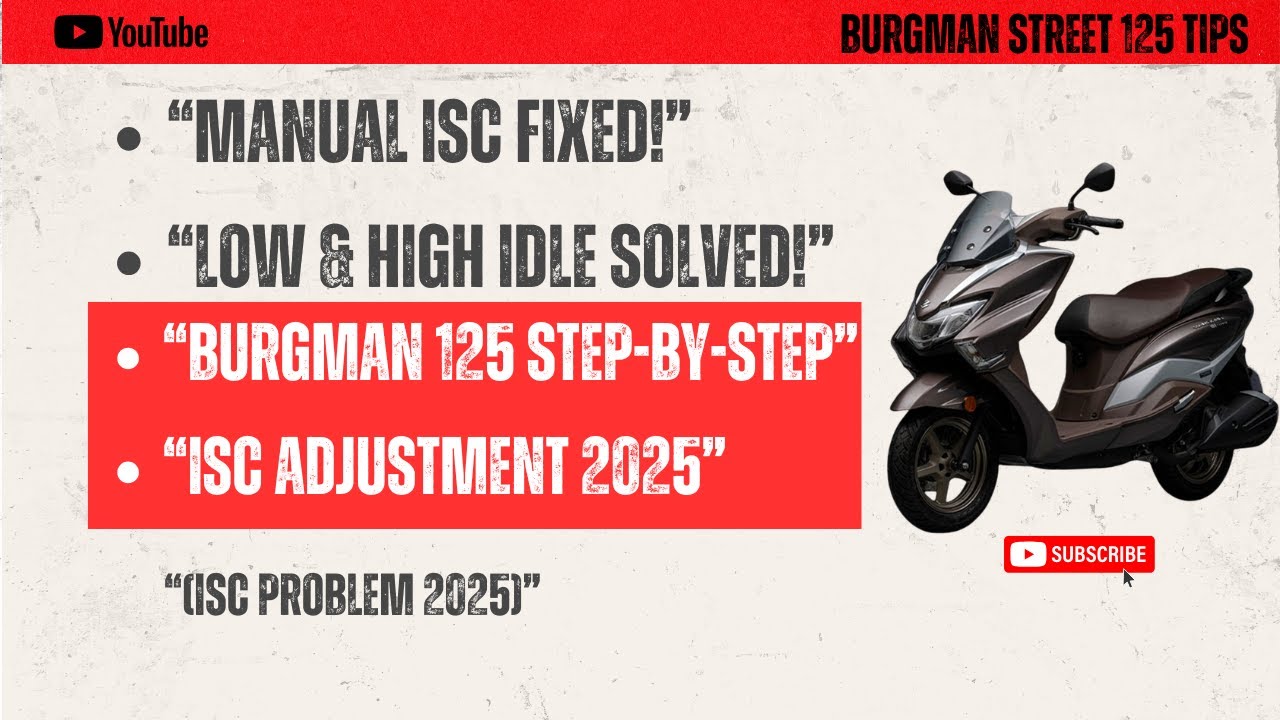 Manual ISC Burgman Street 125 | Step-by-Step Fix & Guide (2025 Update)