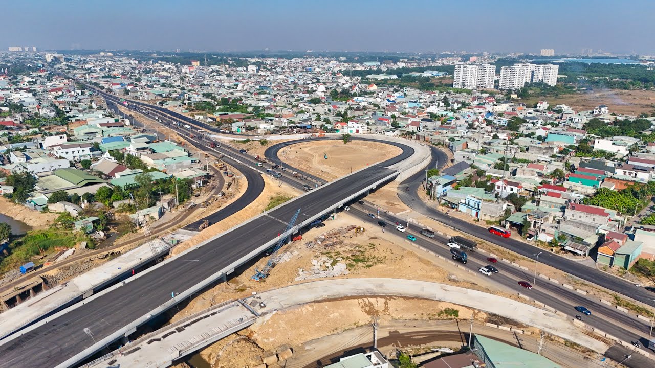 Điểm đầu cao tốc Biên Hòa Vũng Tàu ngày 09/01/2026, đoạn giao với đường Võ Nguyên Giáp.