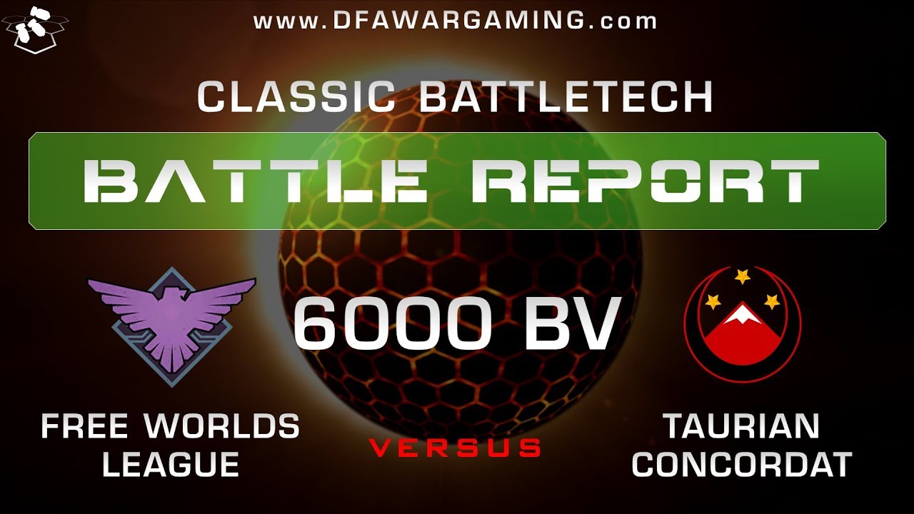 Classic BattleTech Battle Report:  Free Worlds League vs Taurian Concordat
