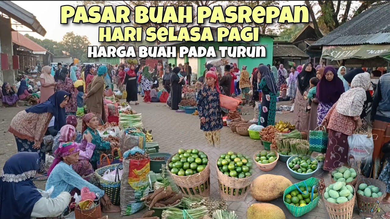 CEK HARGA NANGKA ALPUKAT JERUK DAN KUNYIT TURUN DI HARI SELASA PASARAN DI PASAR BUAH PASREPAN