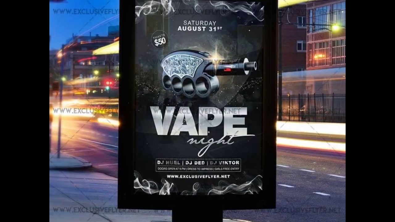 Vape Night - Premium A5 Flyer Template