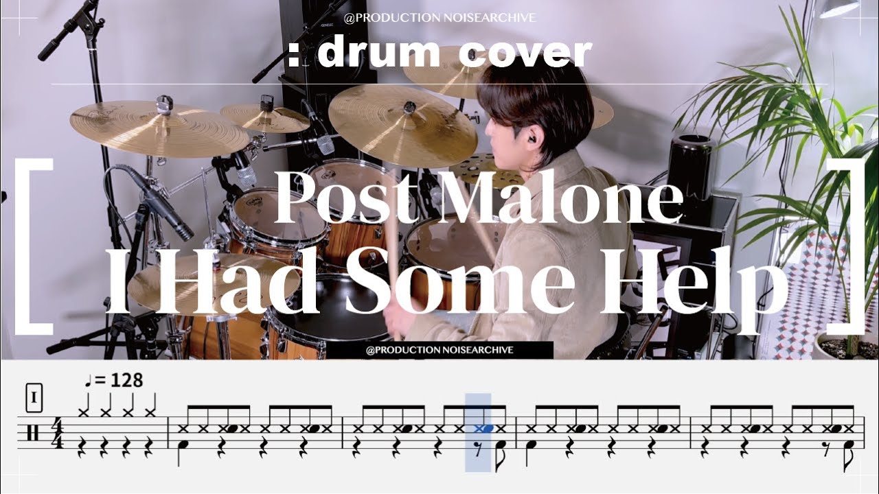 Post Malone (feat. Morgan Wallen) - I Had Some Help drumcover (drumscore)