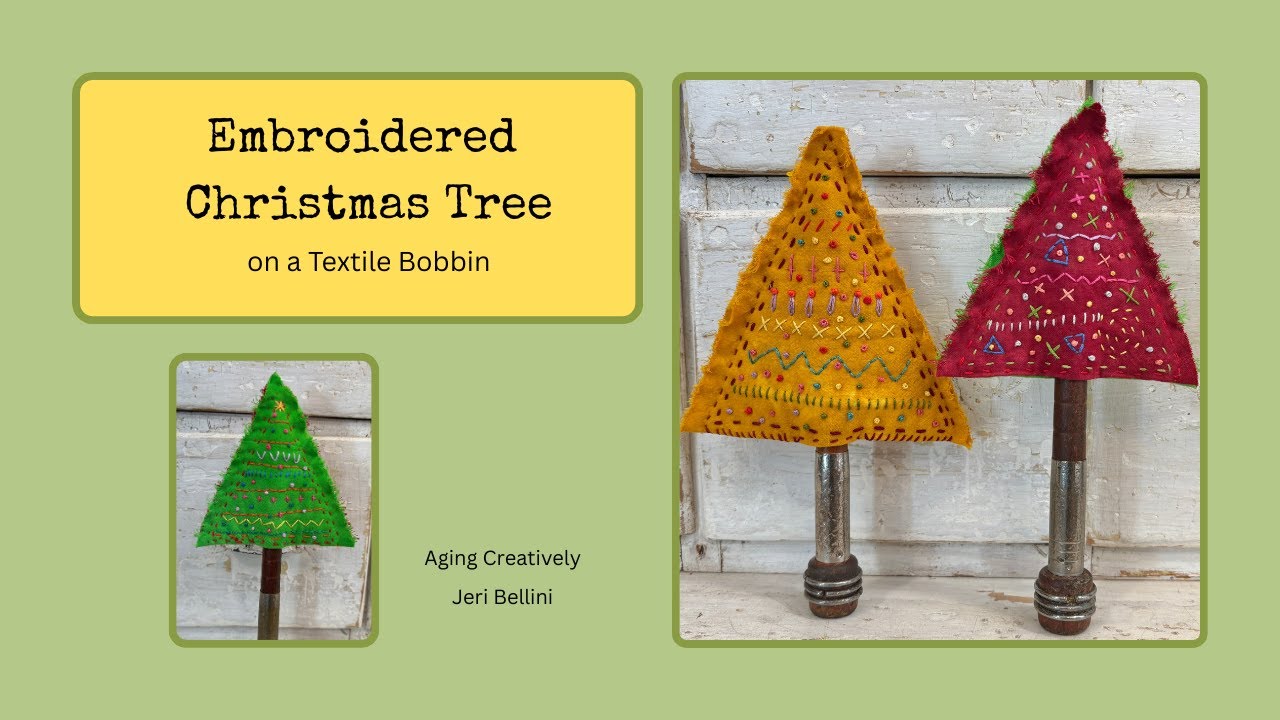 Christmas Tree Embroidery on a Bobbin
