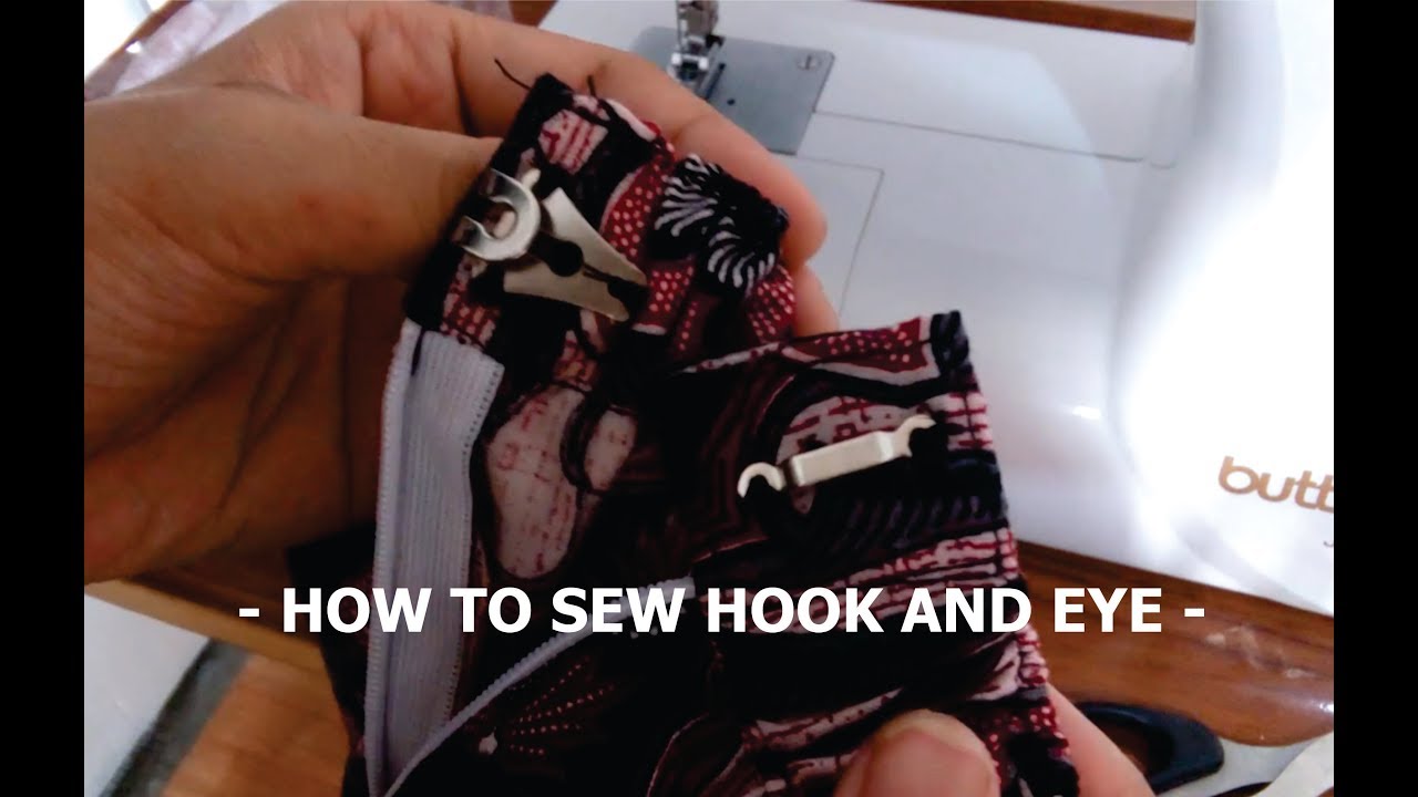 Cara Menjahit Kancing Kait/ Hook and Eye - Tutorial