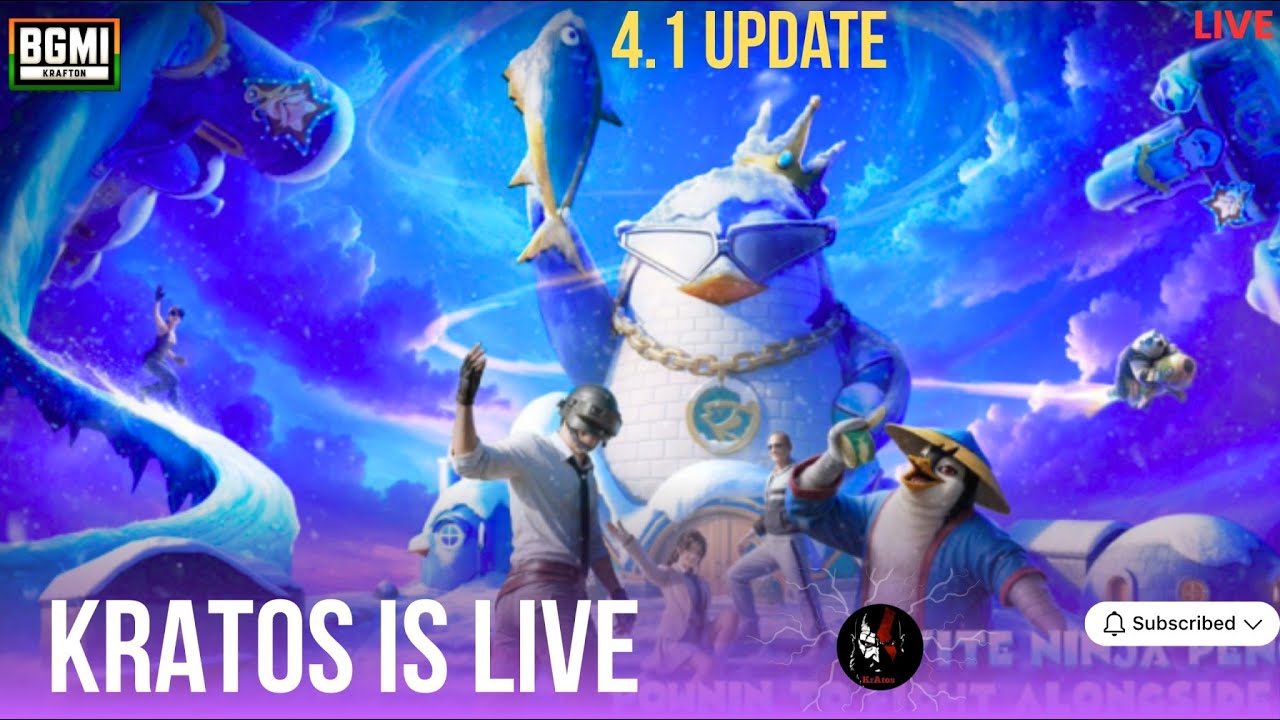 Version 4.1 Update &mdash; Now Live! | BGMI Live | Kratos is live #kratosislive #bgmilive  #1vs4