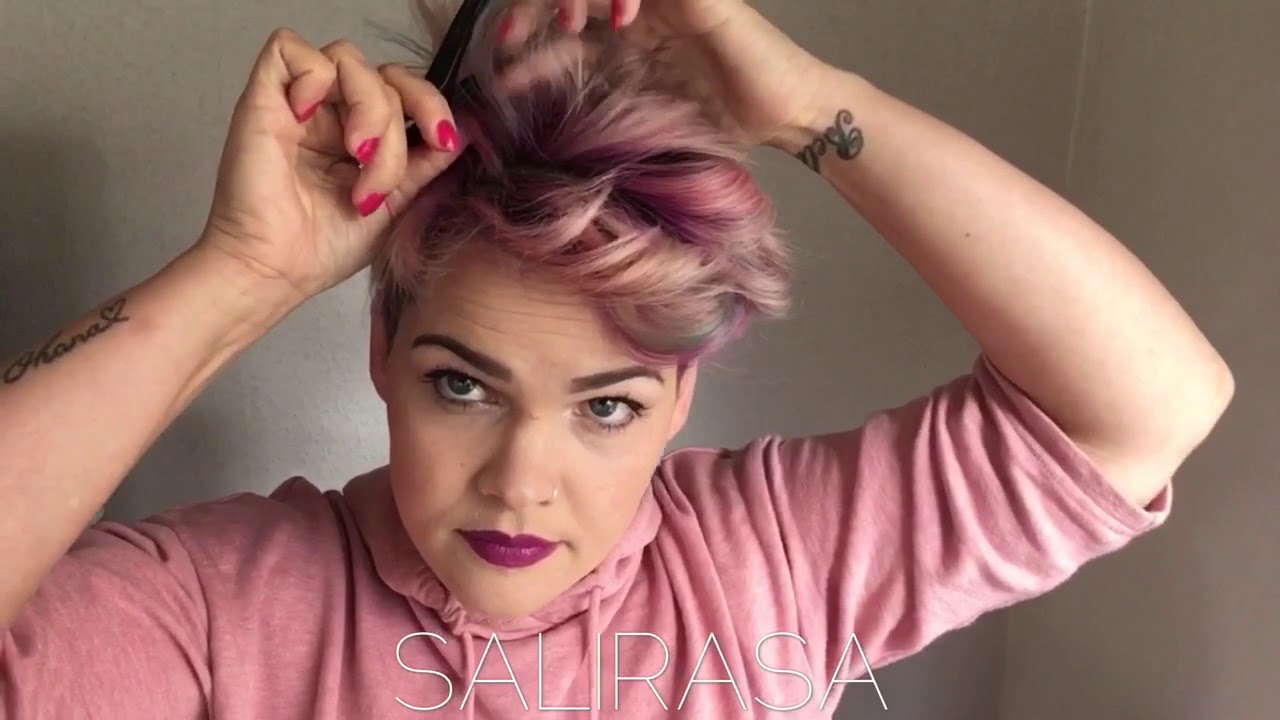 how I curl my pixie with a straightener