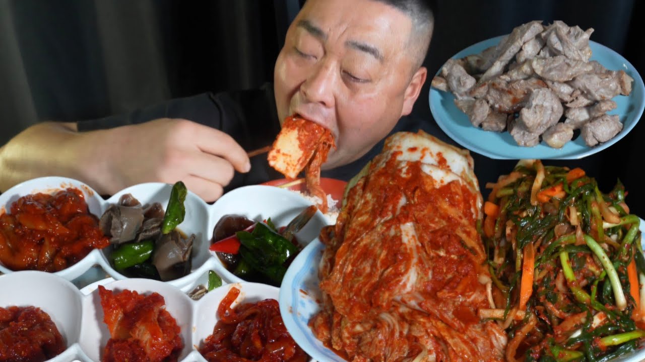 동슥아 !! 이랄끼가?? 젓갈모듬 & 배추김치 & 파김치 & 목심