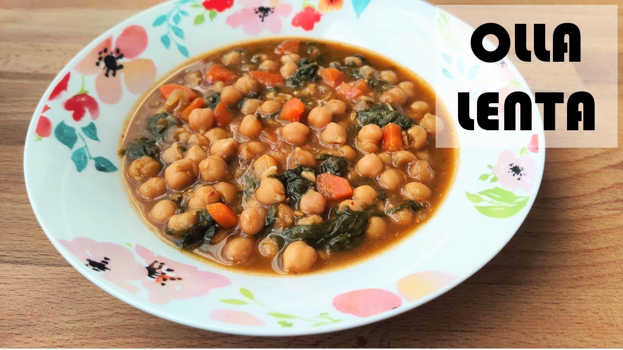 Potaje con espinacas en olla lenta Crock-Pot