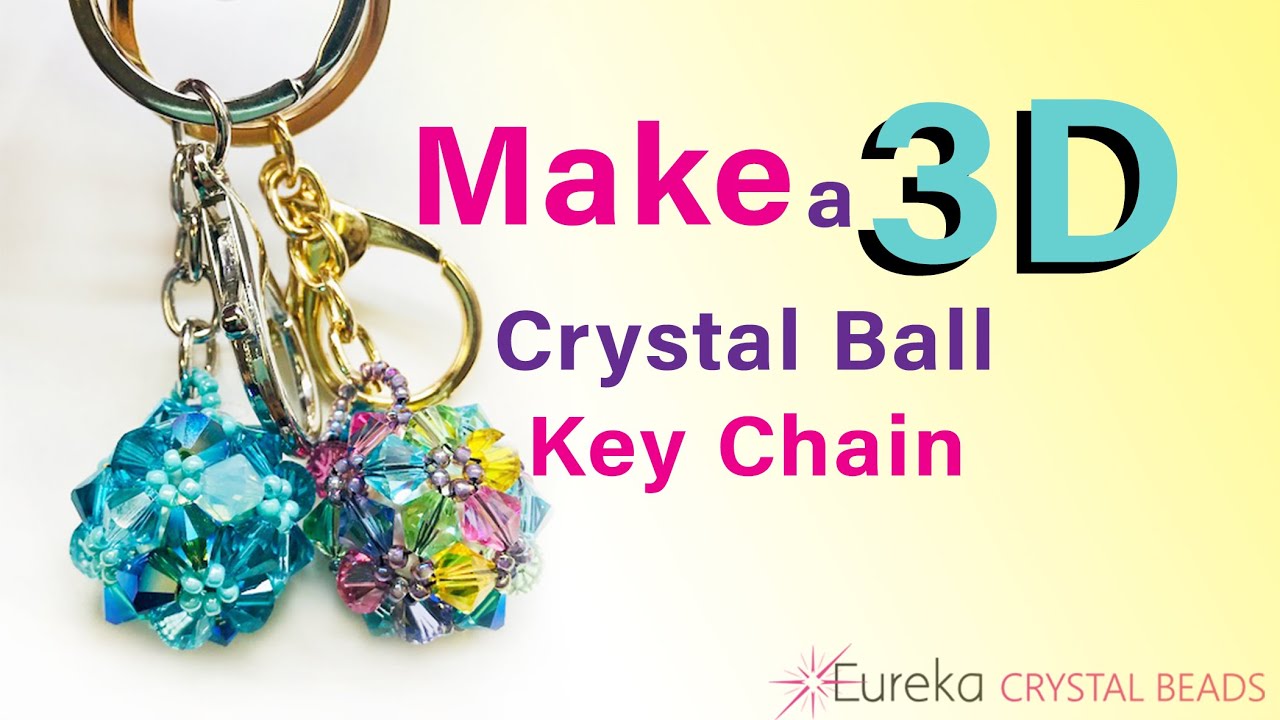 Learn how to make the 3D Beaded Crystal Ball Key Chain - easy beginner accessories tutorial video!