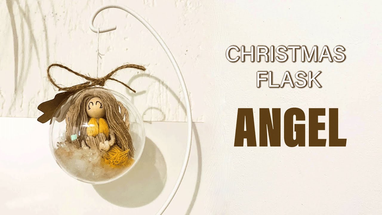 CHRISTMAS FLASK | ANGEL | MACRAME IN HAND