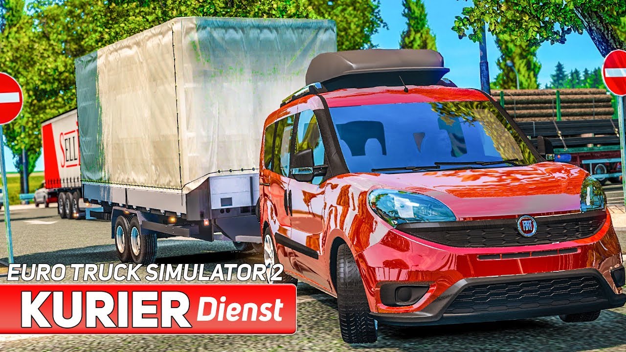 ETS 2: KURIERDIENST mit FIAT Doblò und kleinem Anhänger durch Heilbronn! | EURO TRUCK SIMULATOR 2