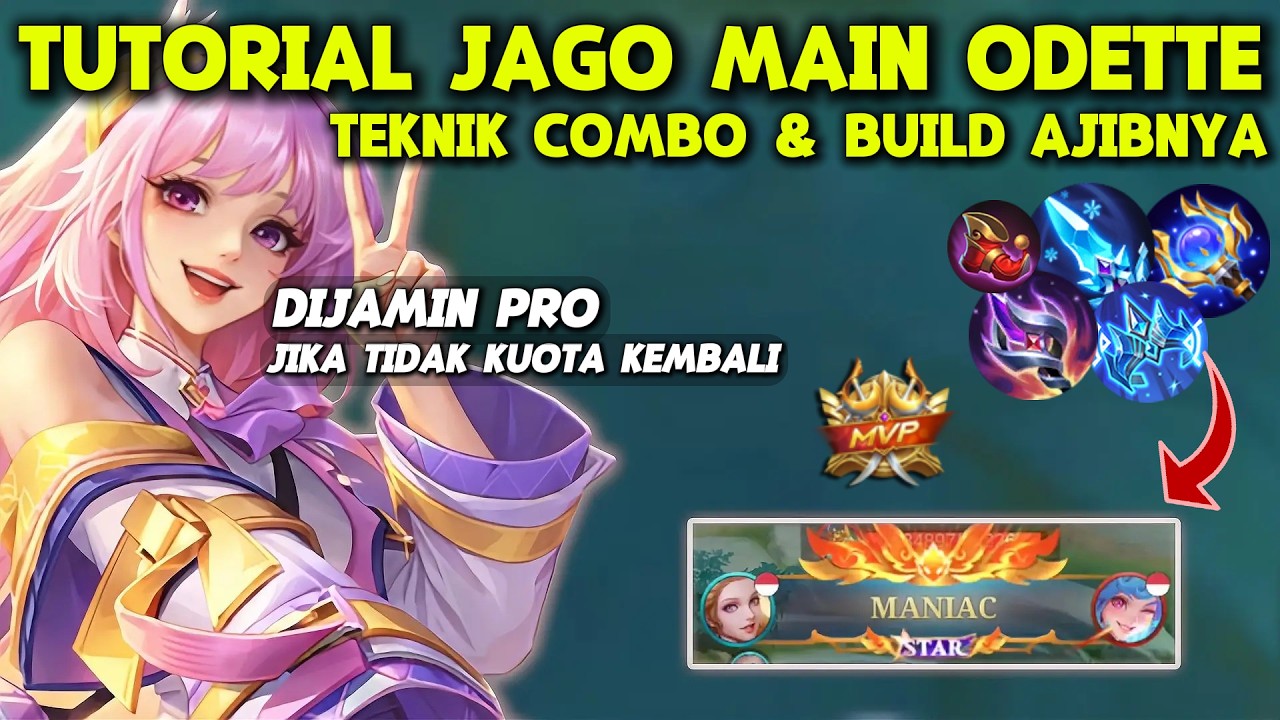 TEKNIK DEWA AGAR PRO BERMAIN ODETTE & BUILD TERBAIK NYA - MOBILE LEGENDS Tutorial Odette 2026