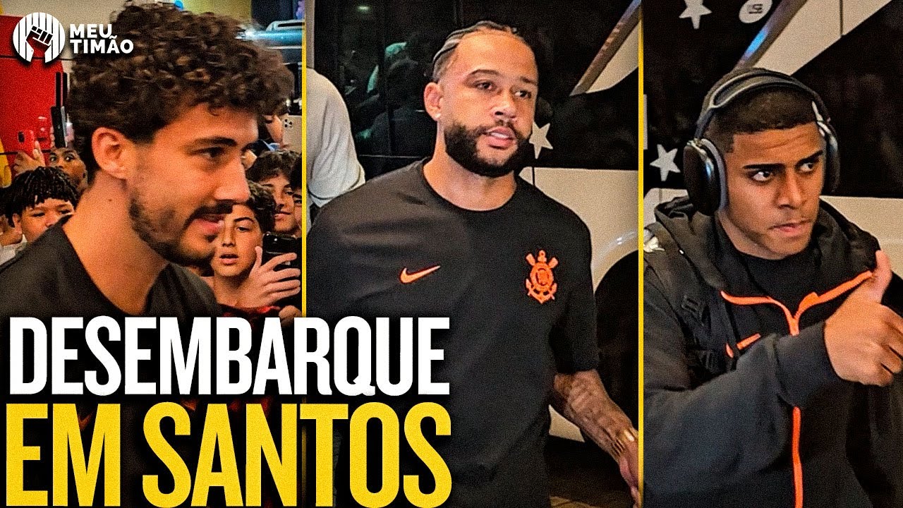 DESEMBARQUE DO CORINTHIANS EM SANTOS PARA A 1ª RODADA DO CAMPEONATO BRASILEIRO 2026