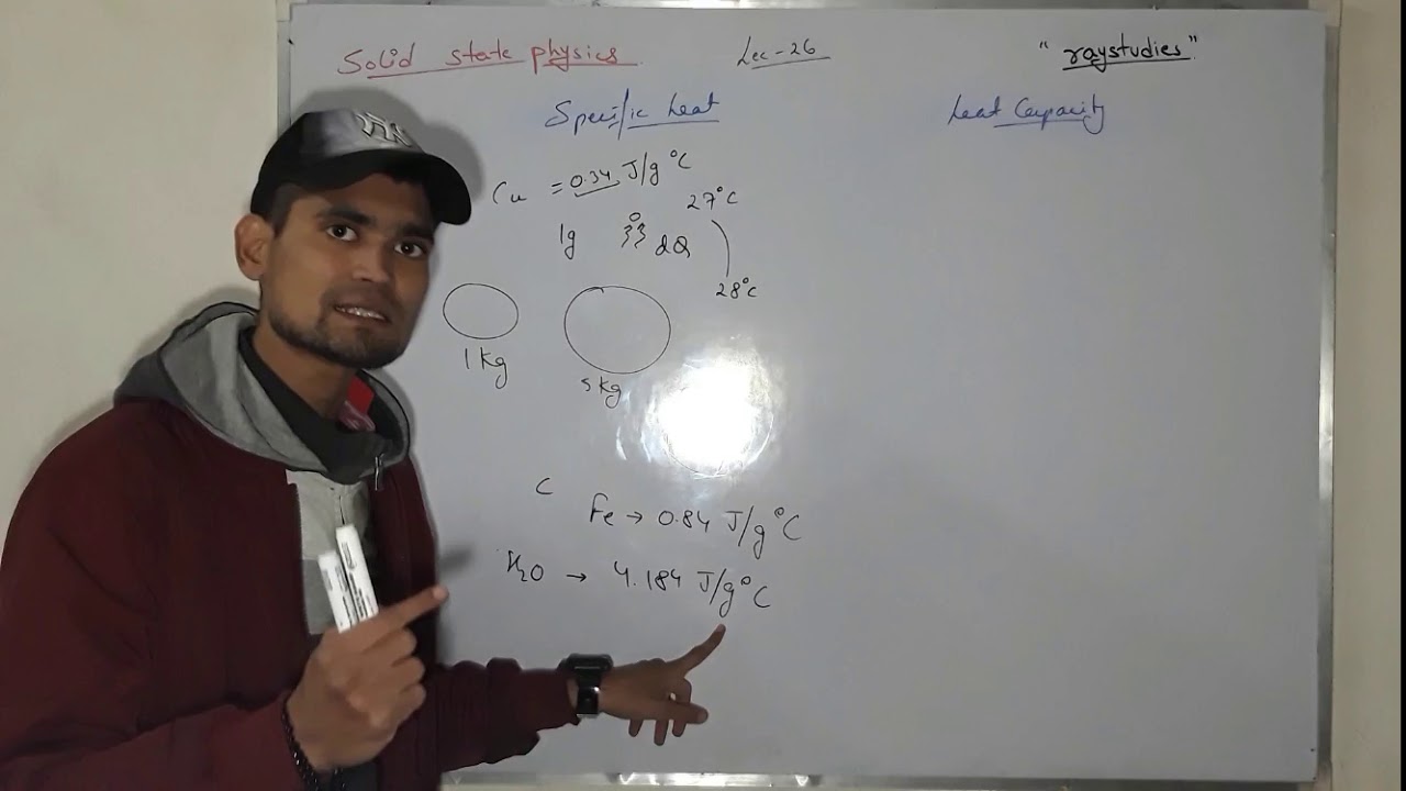 specific heat and heat capacity (hindi) LEC 26