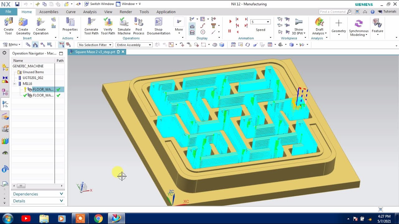 #NX CAM #Toolpath Edit toolpath, trim, divide